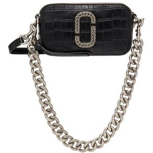 MARC JACOBS Croc Embossed snapshot bag